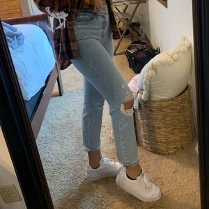 Abercrombie High rise mom jeans